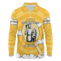 Chef Fathers Day Long Sleeve Polo Shirt Dad You're The Master Chef In My Heart