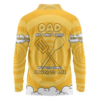 Chef Fathers Day Long Sleeve Polo Shirt Dad You're The Master Chef In My Heart