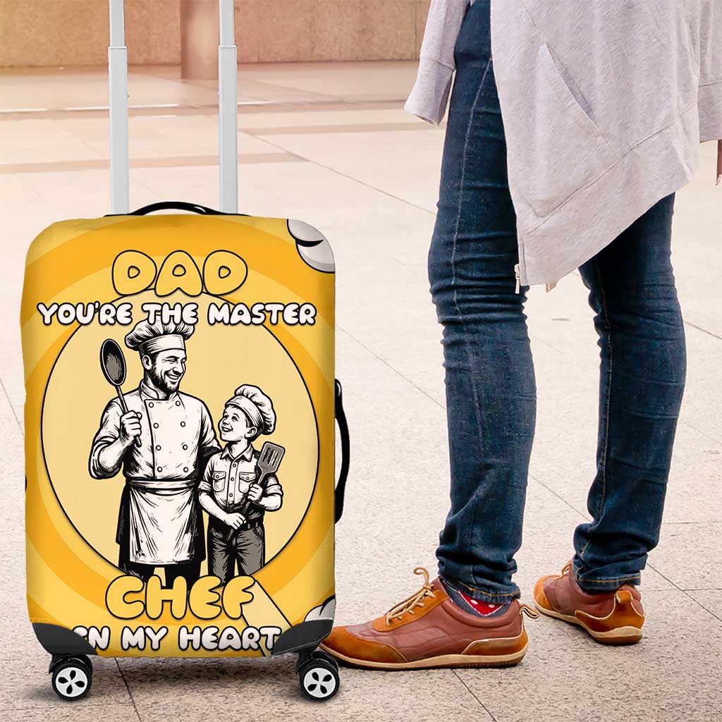 Chef Fathers Day Luggage Cover Dad You're The Master Chef In My Heart