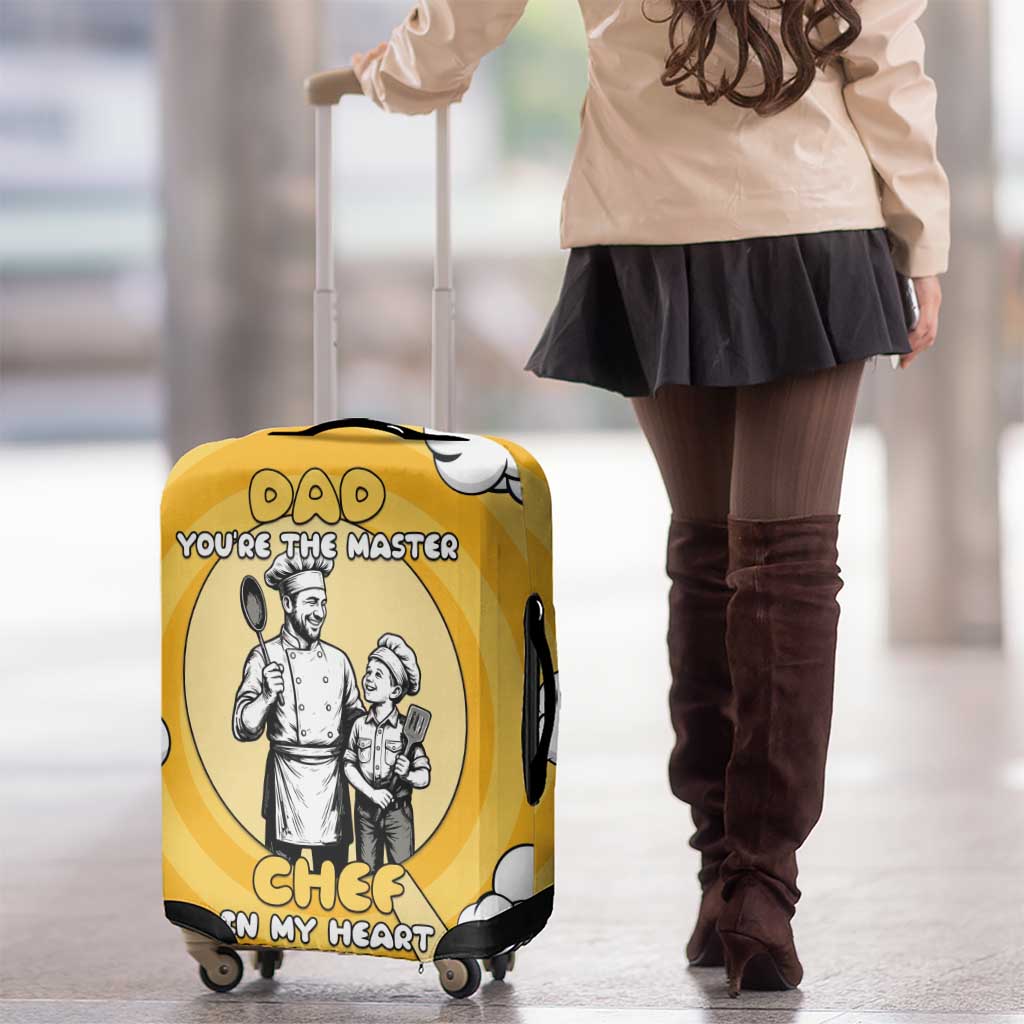Chef Fathers Day Luggage Cover Dad You're The Master Chef In My Heart