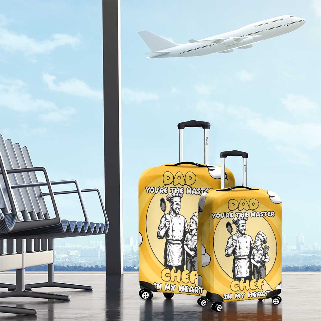 Chef Fathers Day Luggage Cover Dad You're The Master Chef In My Heart
