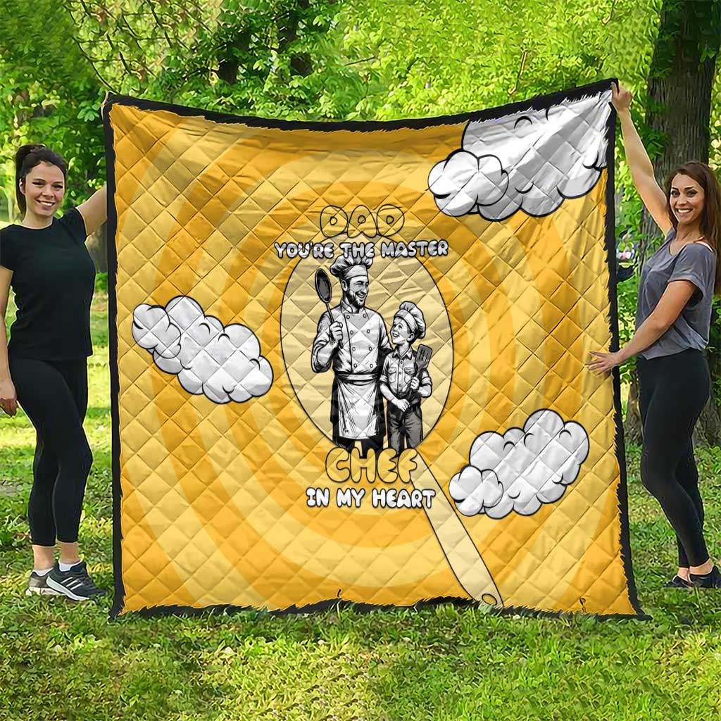 Chef Fathers Day Quilt Dad You're The Master Chef In My Heart