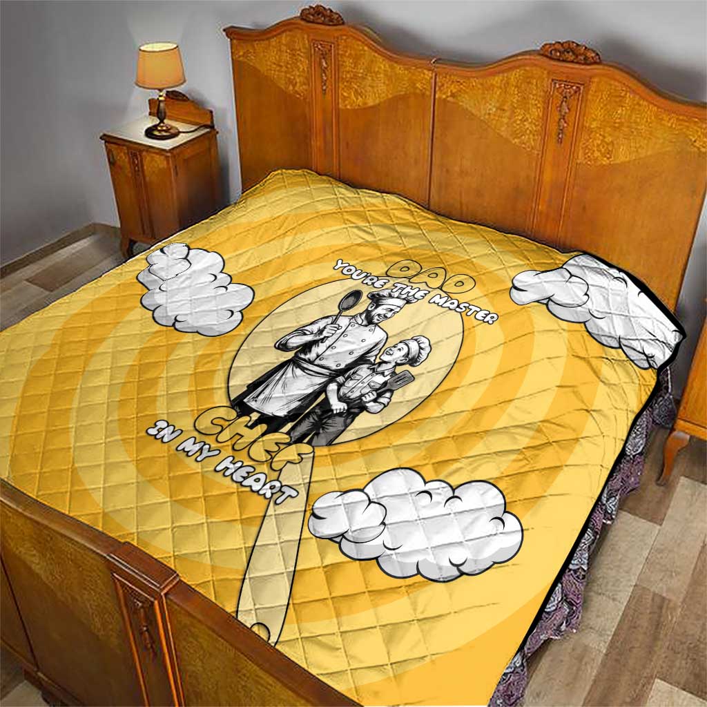 Chef Fathers Day Quilt Dad You're The Master Chef In My Heart