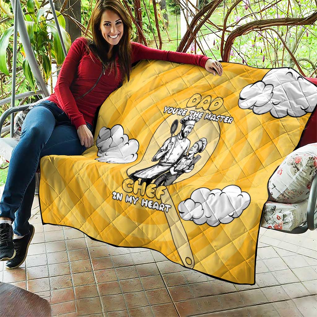 Chef Fathers Day Quilt Dad You're The Master Chef In My Heart