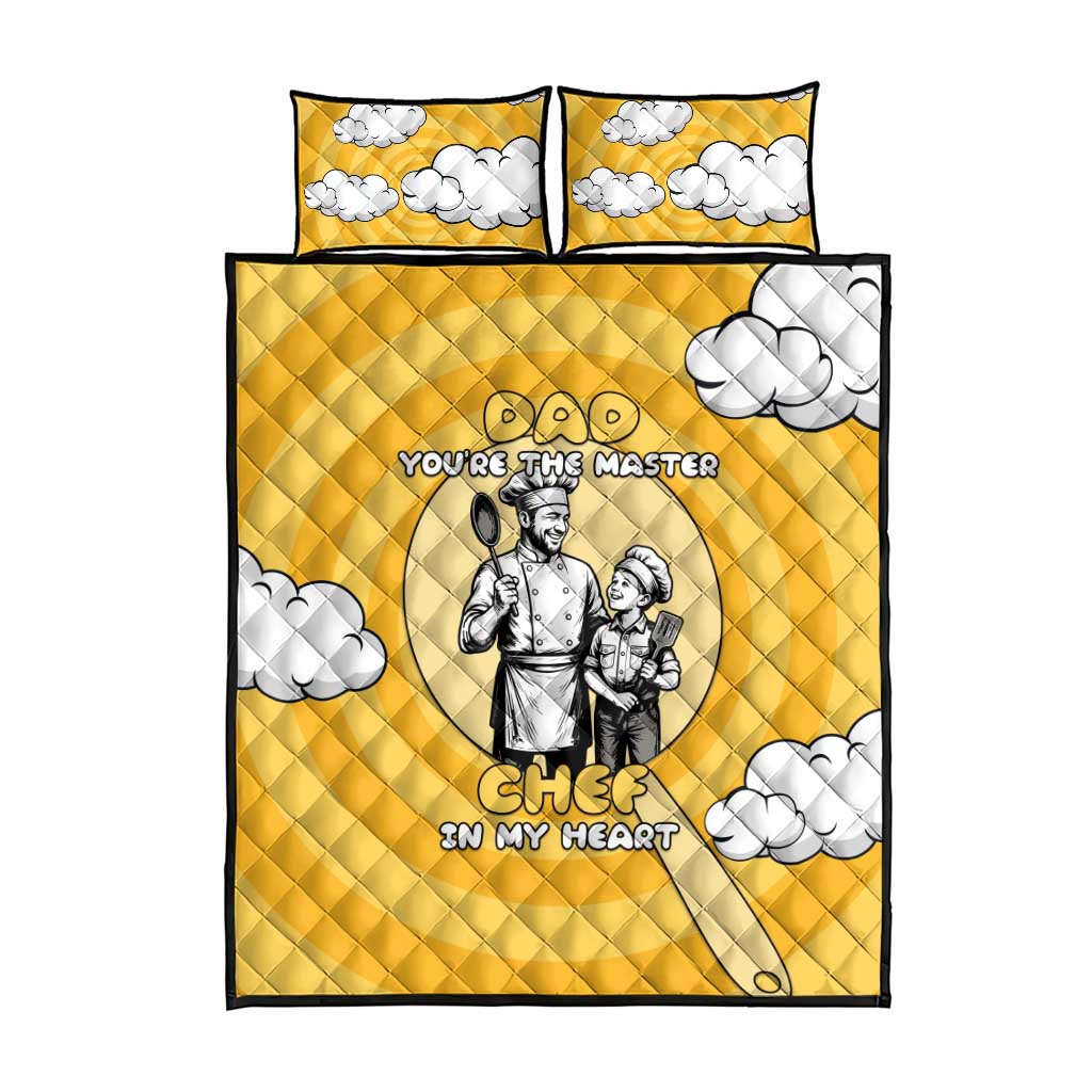 Chef Fathers Day Quilt Bed Set Dad You're The Master Chef In My Heart