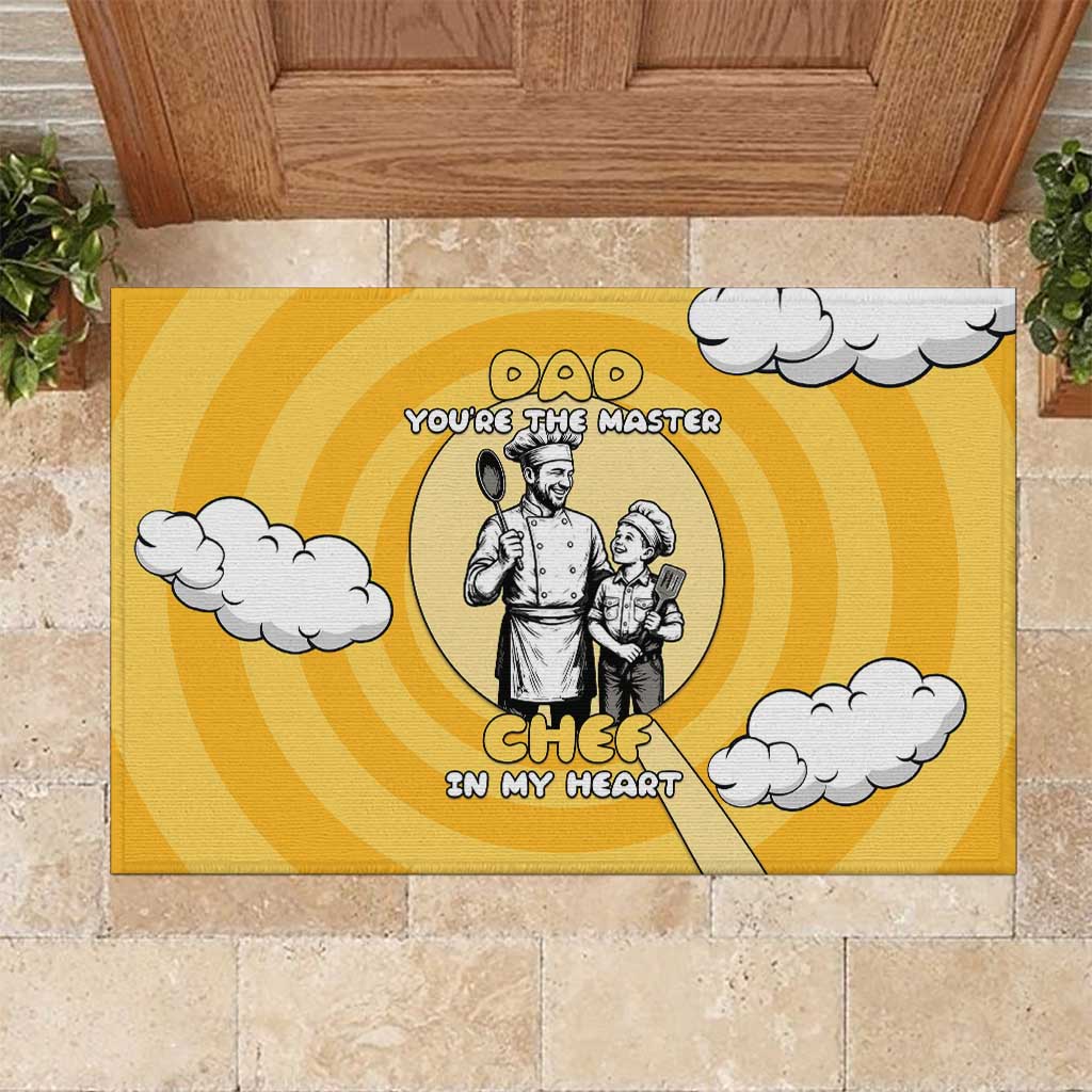 Chef Fathers Day Rubber Doormat Dad You're The Master Chef In My Heart