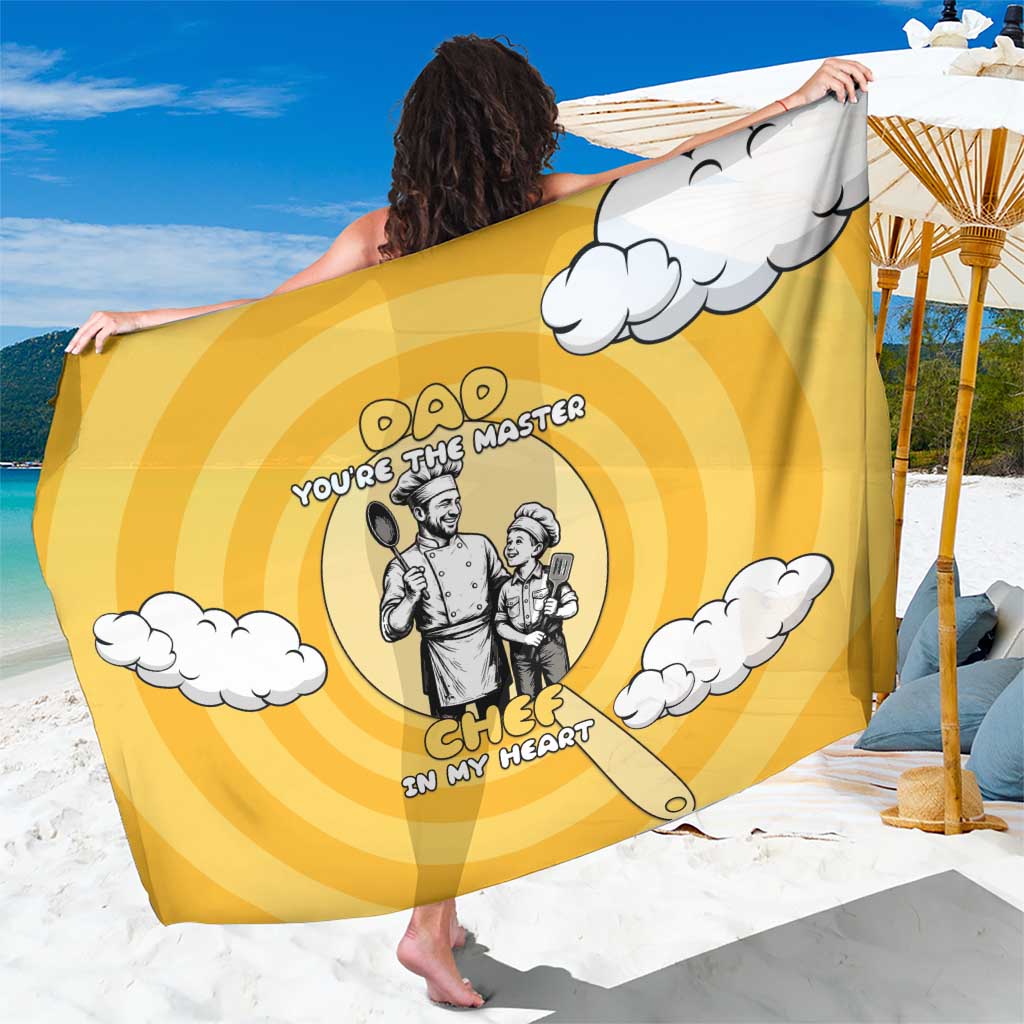 Chef Fathers Day Sarong Dad You're The Master Chef In My Heart