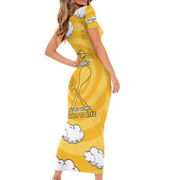 Chef Fathers Day Short Sleeve Bodycon Dress Dad You're The Master Chef In My Heart