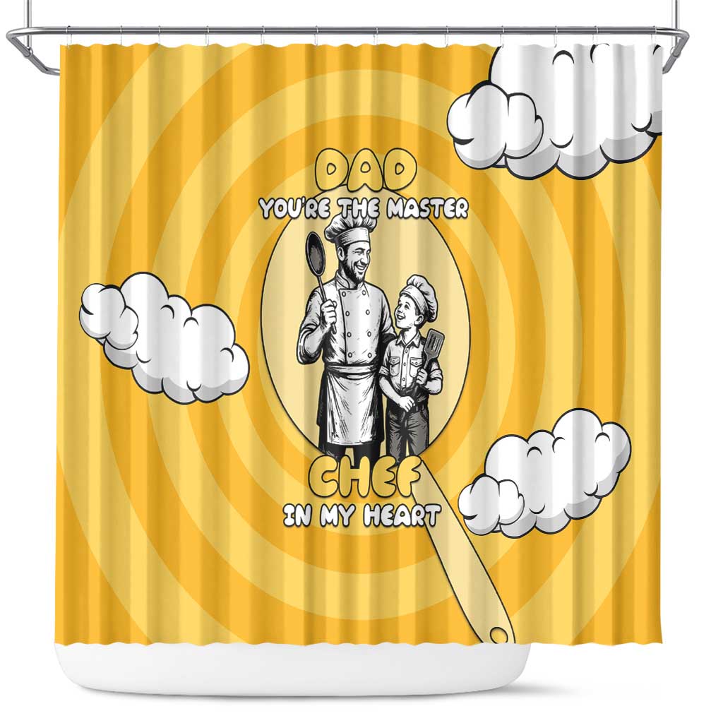 Chef Fathers Day Shower Curtain Dad You're The Master Chef In My Heart