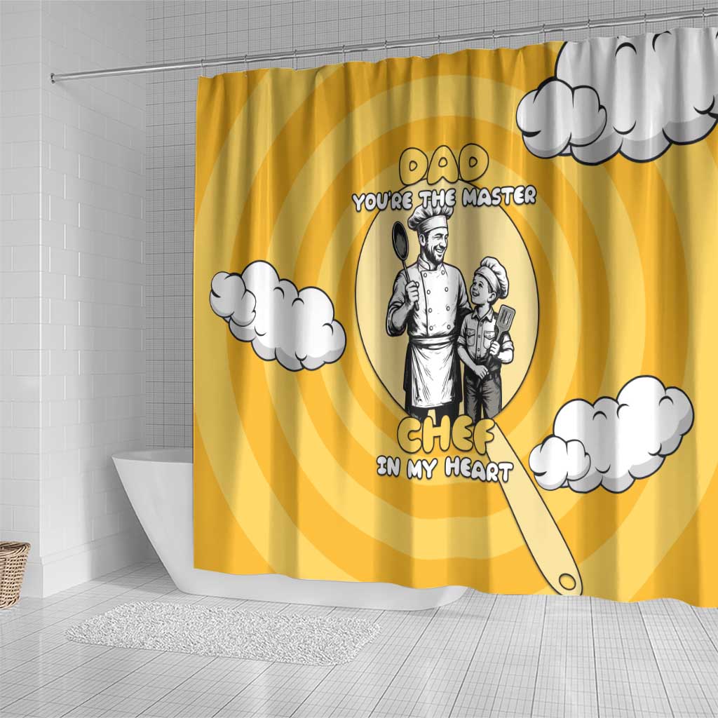 Chef Fathers Day Shower Curtain Dad You're The Master Chef In My Heart