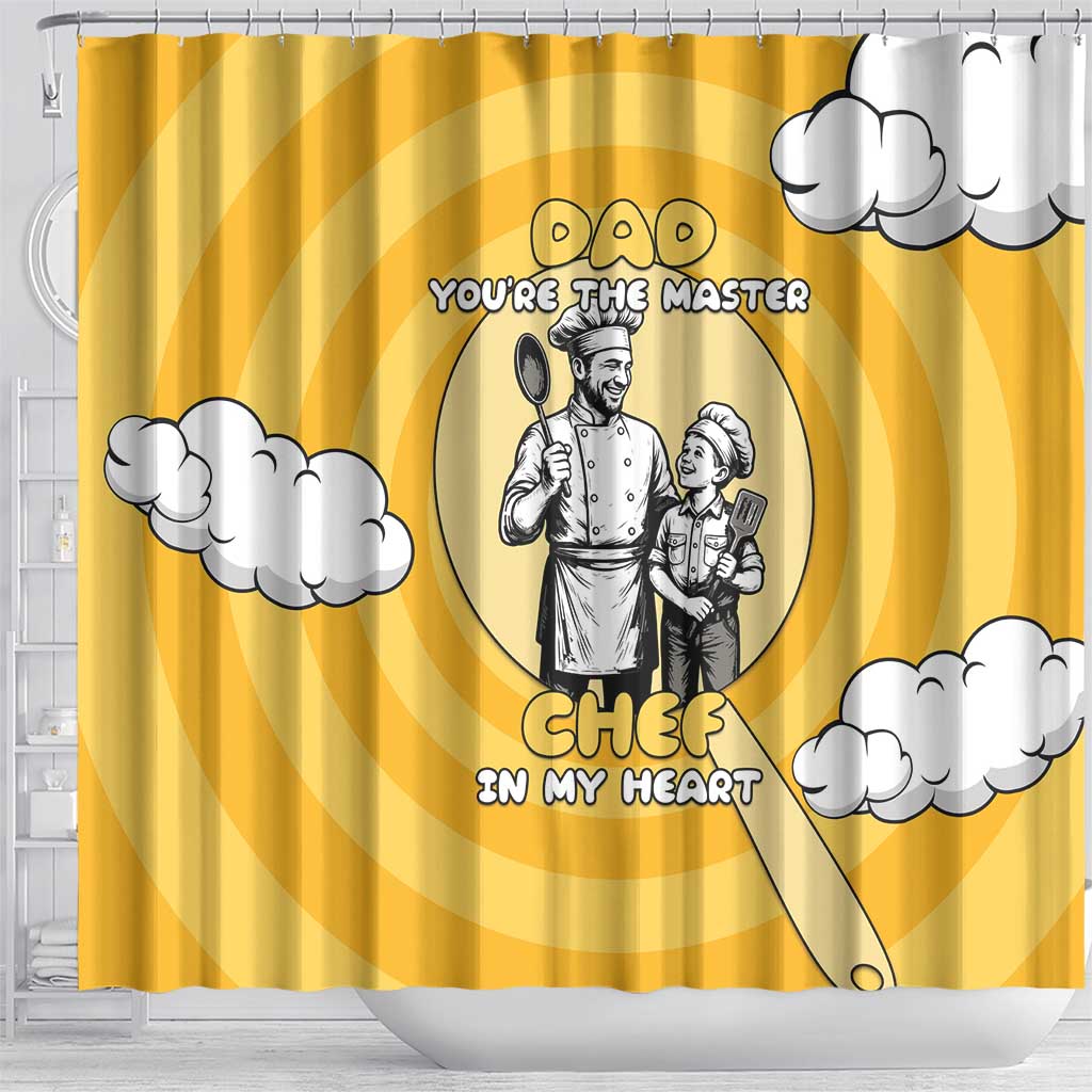 Chef Fathers Day Shower Curtain Dad You're The Master Chef In My Heart
