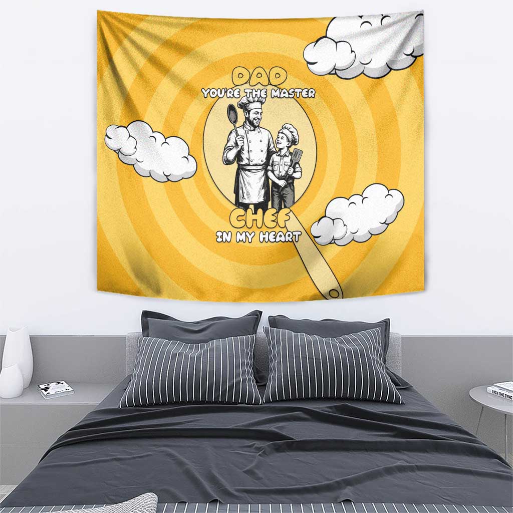 Chef Fathers Day Tapestry Dad You're The Master Chef In My Heart