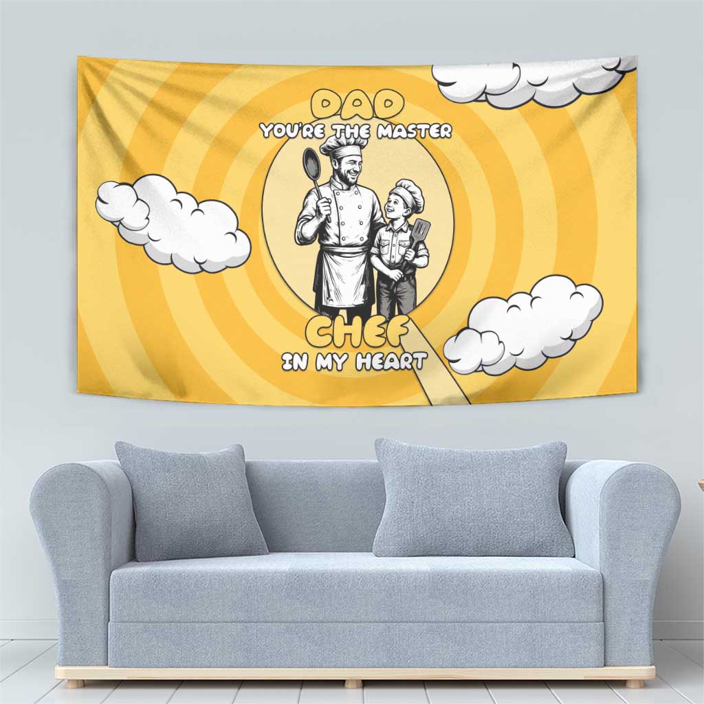 Chef Fathers Day Tapestry Dad You're The Master Chef In My Heart