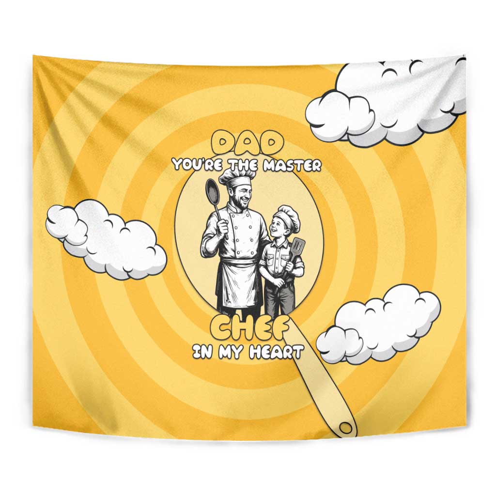 Chef Fathers Day Tapestry Dad You're The Master Chef In My Heart
