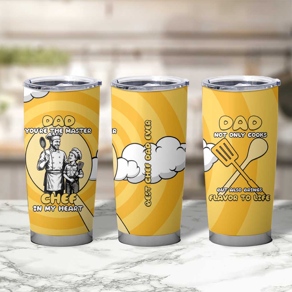 Chef Fathers Day Tumbler Cup Dad You're The Master Chef In My Heart