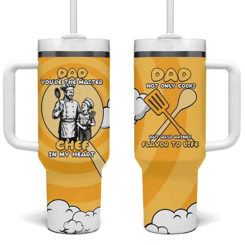 Chef Fathers Day Tumbler With Handle Dad You're The Master Chef In My Heart