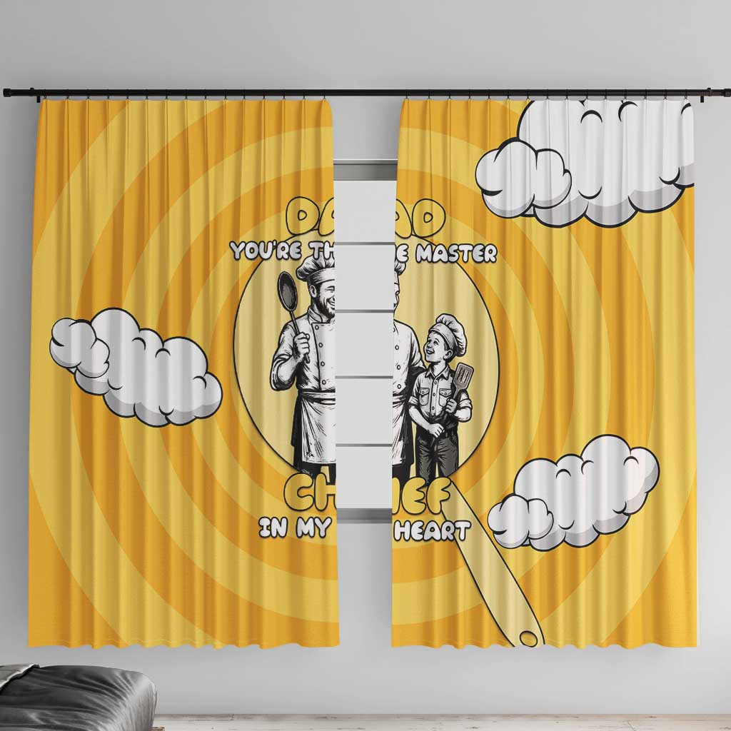 Chef Fathers Day Window Curtain Dad You're The Master Chef In My Heart