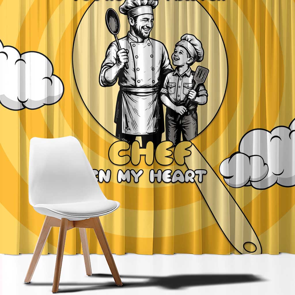 Chef Fathers Day Window Curtain Dad You're The Master Chef In My Heart
