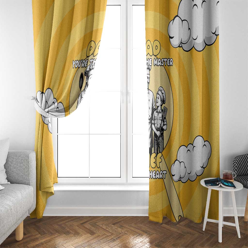 Chef Fathers Day Window Curtain Dad You're The Master Chef In My Heart