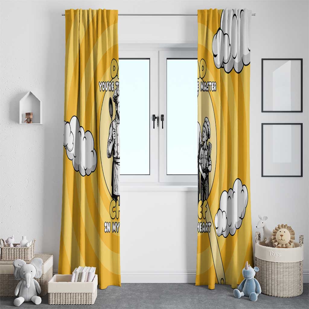 Chef Fathers Day Window Curtain Dad You're The Master Chef In My Heart