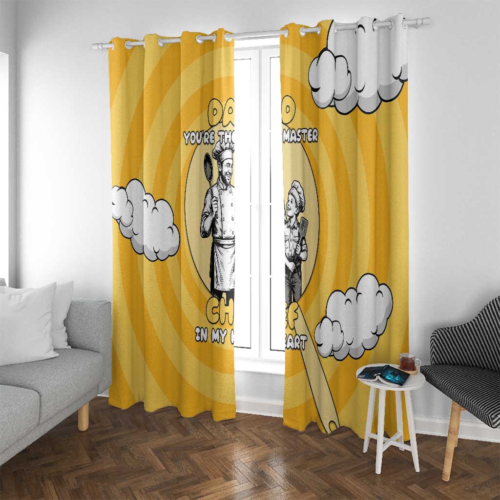 Chef Fathers Day Window Curtain Dad You're The Master Chef In My Heart