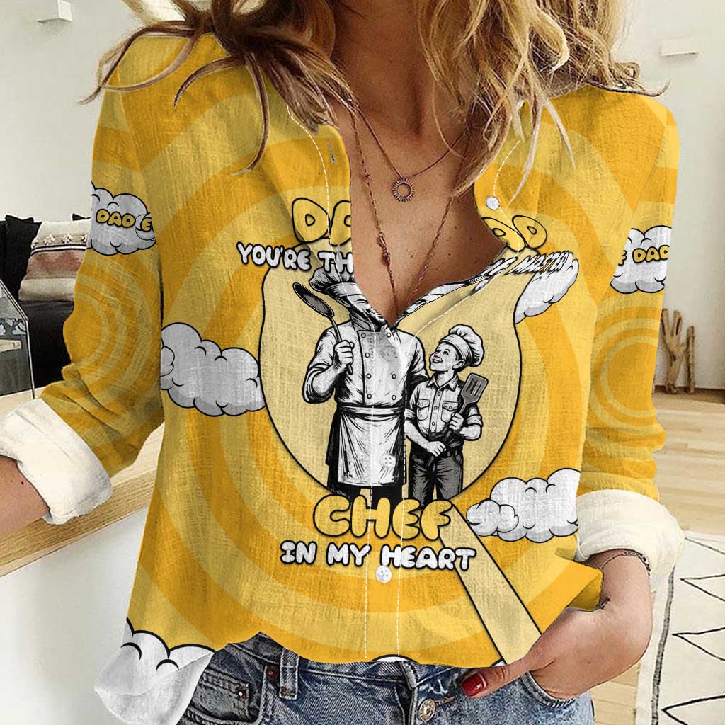 Chef Fathers Day Women Casual Shirt Dad You're The Master Chef In My Heart