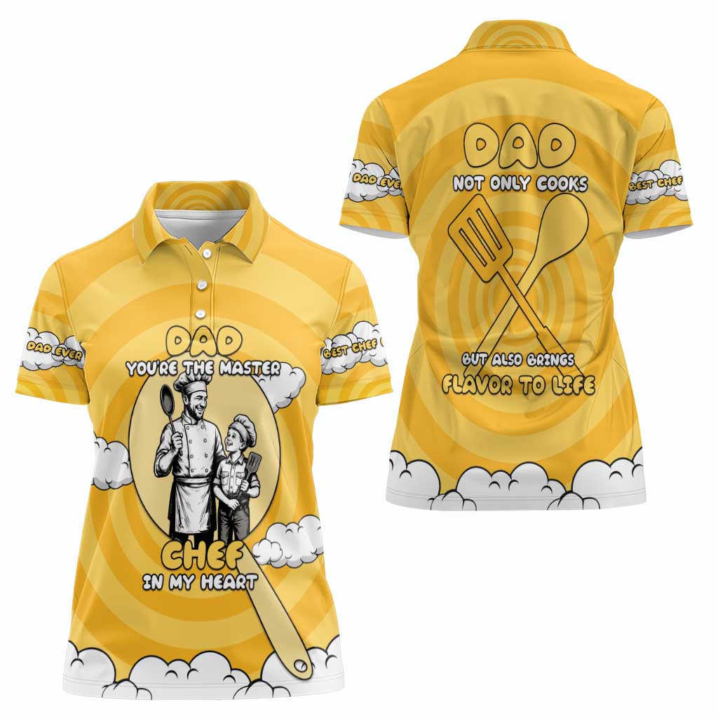 Chef Fathers Day Women Polo Shirt Dad You're The Master Chef In My Heart