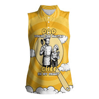 Chef Fathers Day Women Sleeveless Polo Shirt Dad You're The Master Chef In My Heart