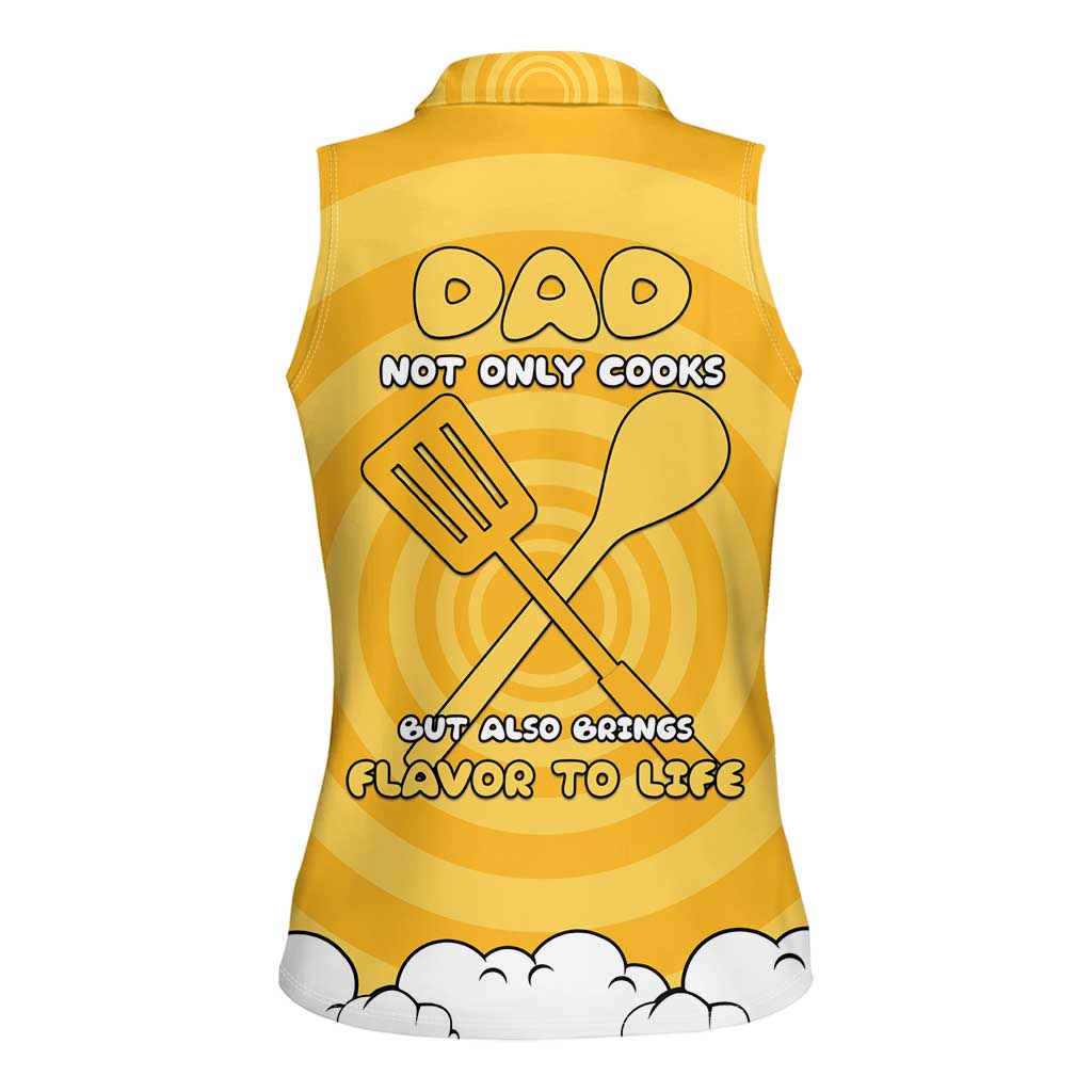 Chef Fathers Day Women Sleeveless Polo Shirt Dad You're The Master Chef In My Heart