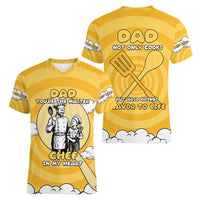 Chef Fathers Day Women V-Neck T-Shirt Dad You're The Master Chef In My Heart