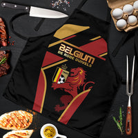 Belgium Football Apron Bold National Colors With Lion Crest