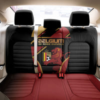 Belgium Football Back Car Seat Cover Bold National Colors With Lion Crest