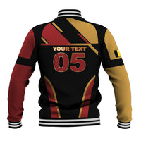 Custom Belgium Football Baseball Jacket Bold National Colors With Lion Crest