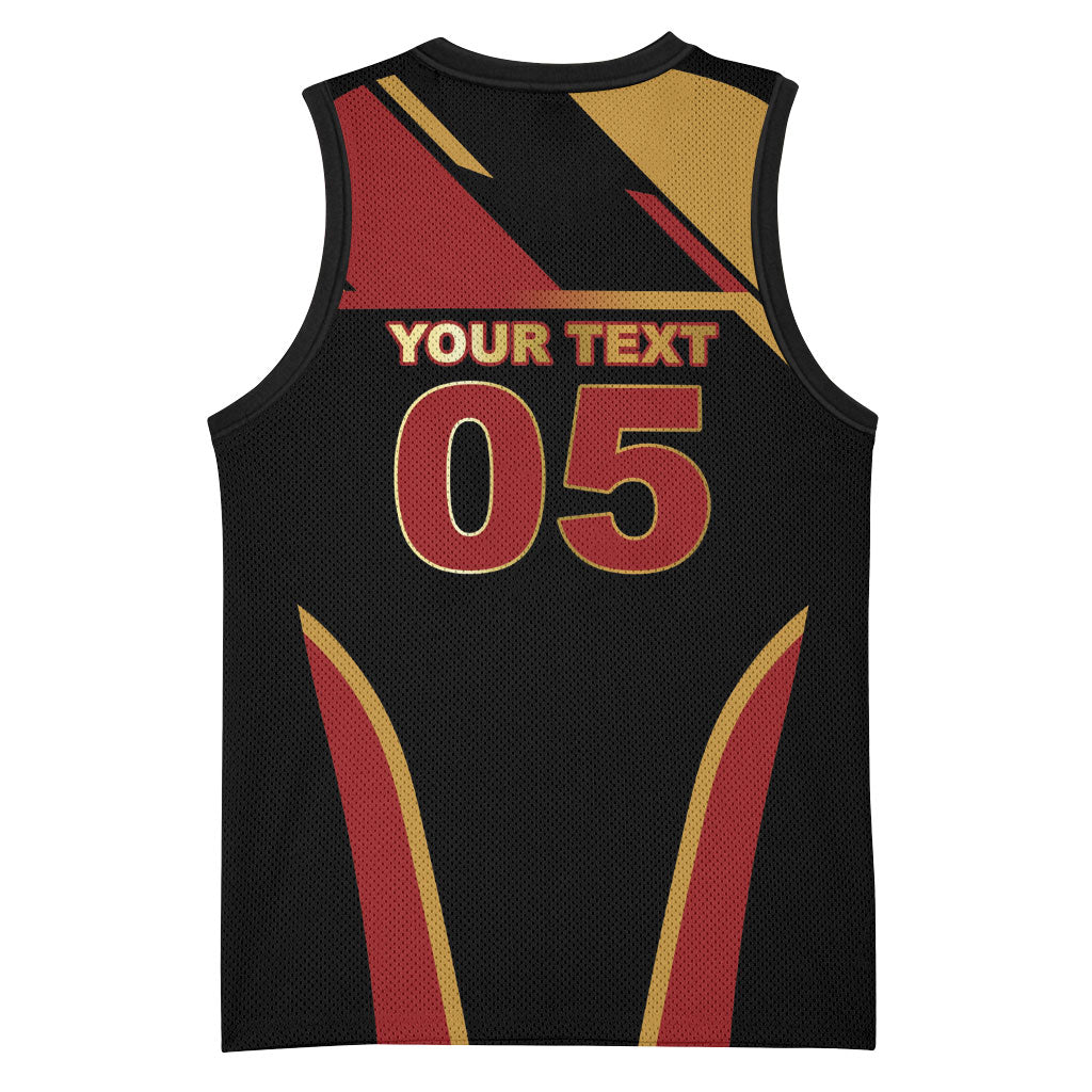 Custom Belgium Football Basketball Jersey Bold National Colors With Lion Crest