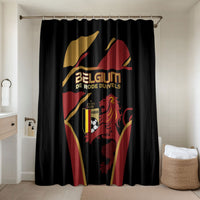 Belgium Football Bathroom Set Bold National Colors With Lion Crest