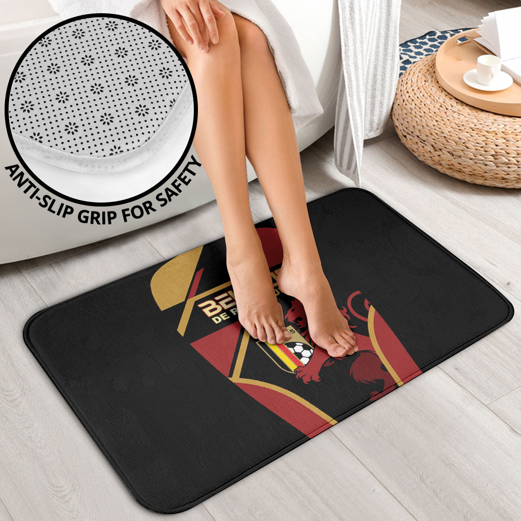 Belgium Football Bathroom Set Bold National Colors With Lion Crest