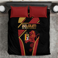 Belgium Football Bedding Set Bold National Colors With Lion Crest
