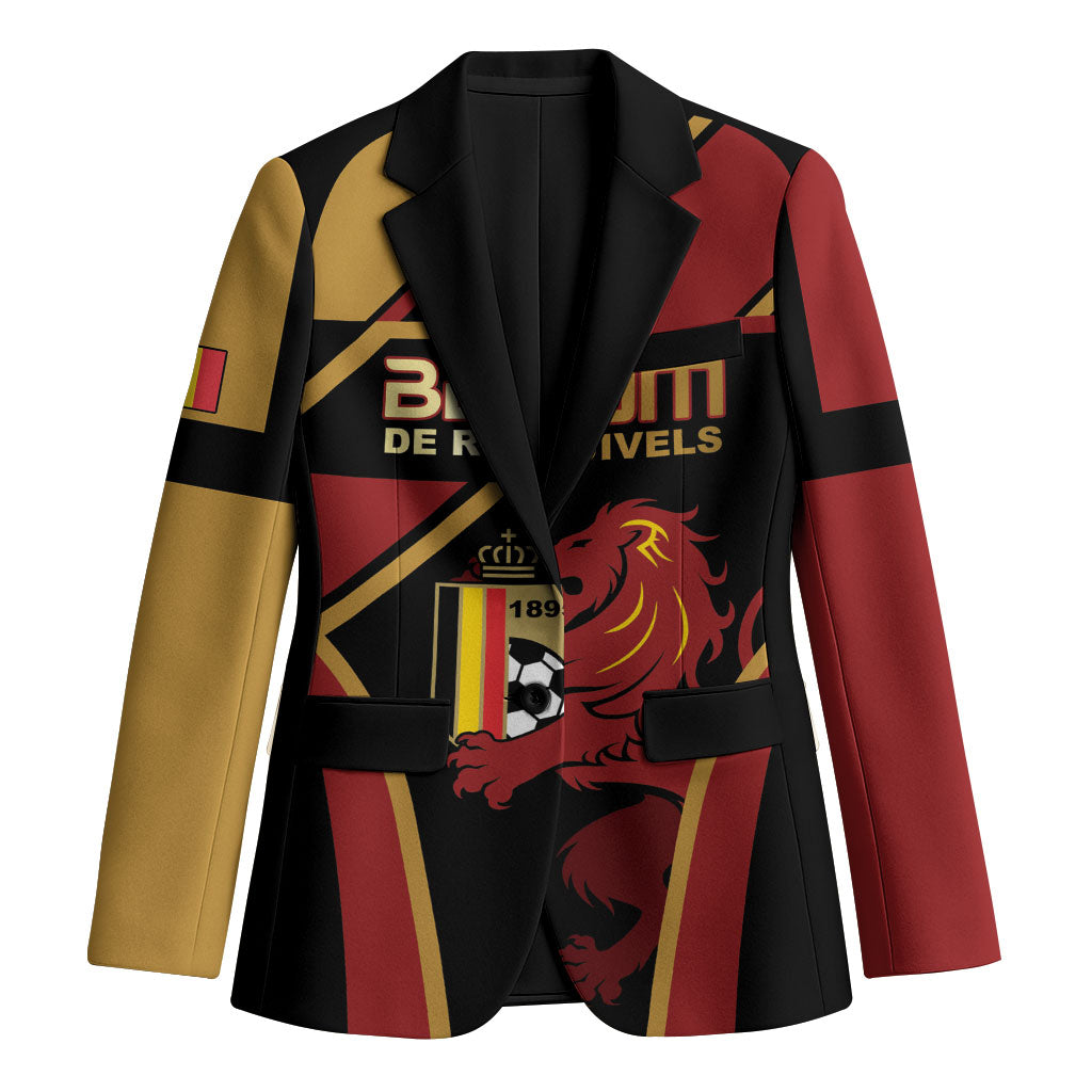 Custom Belgium Football Blazer Bold National Colors With Lion Crest