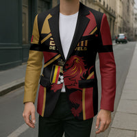 Custom Belgium Football Blazer Bold National Colors With Lion Crest
