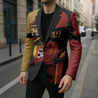 Custom Belgium Football Blazer Bold National Colors With Lion Crest