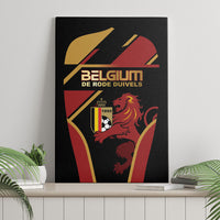 Belgium Football Canvas Wall Art Bold National Colors With Lion Crest