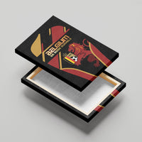 Belgium Football Canvas Wall Art Bold National Colors With Lion Crest
