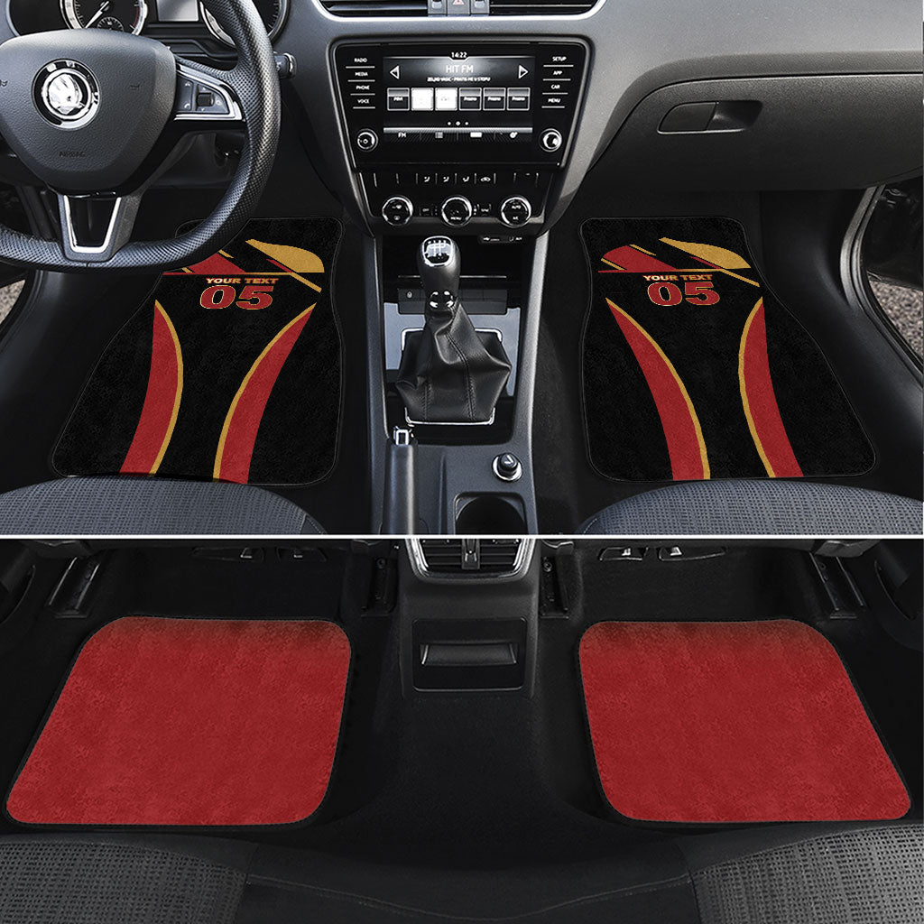 Custom Belgium Football Car Mats Bold National Colors With Lion Crest