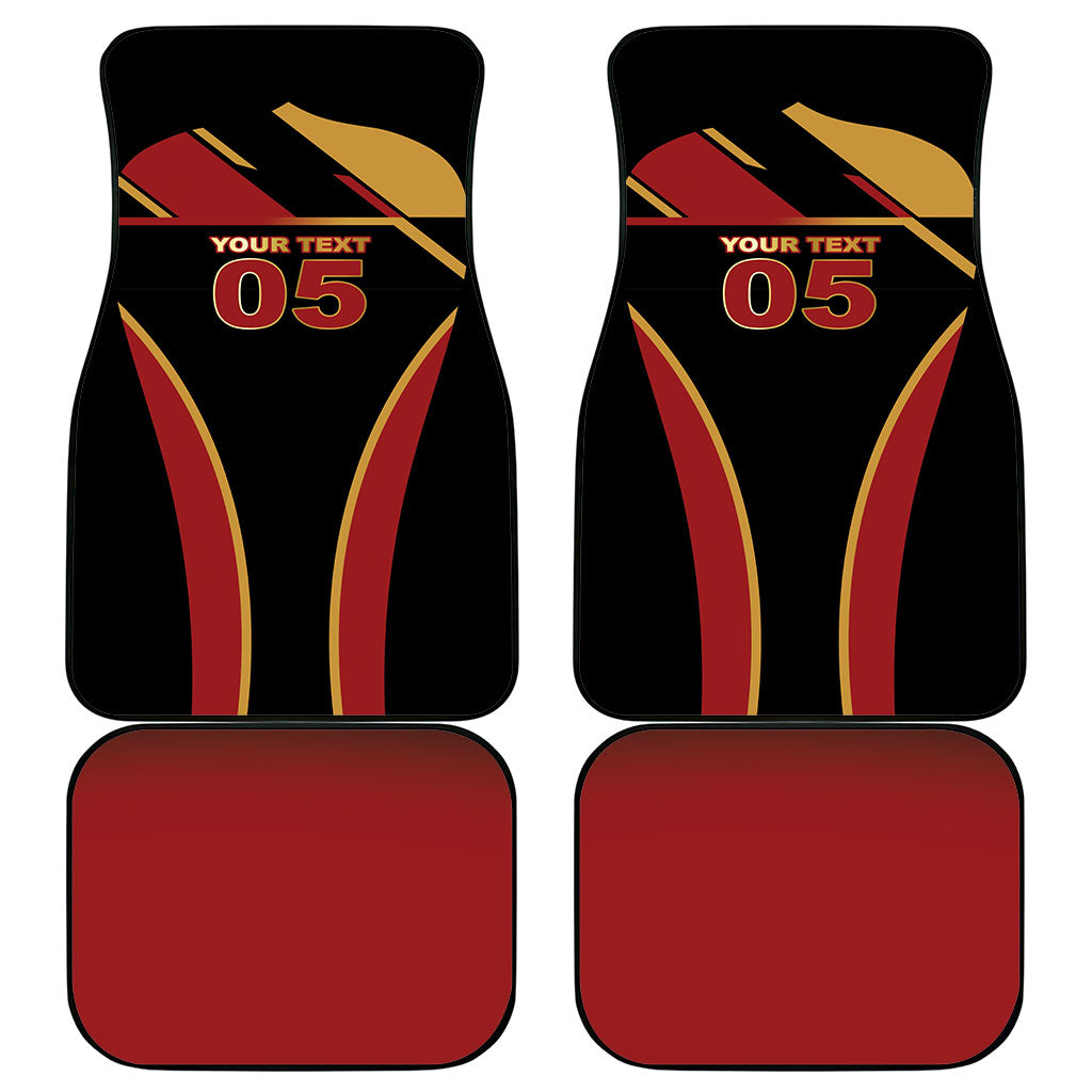 Custom Belgium Football Car Mats Bold National Colors With Lion Crest