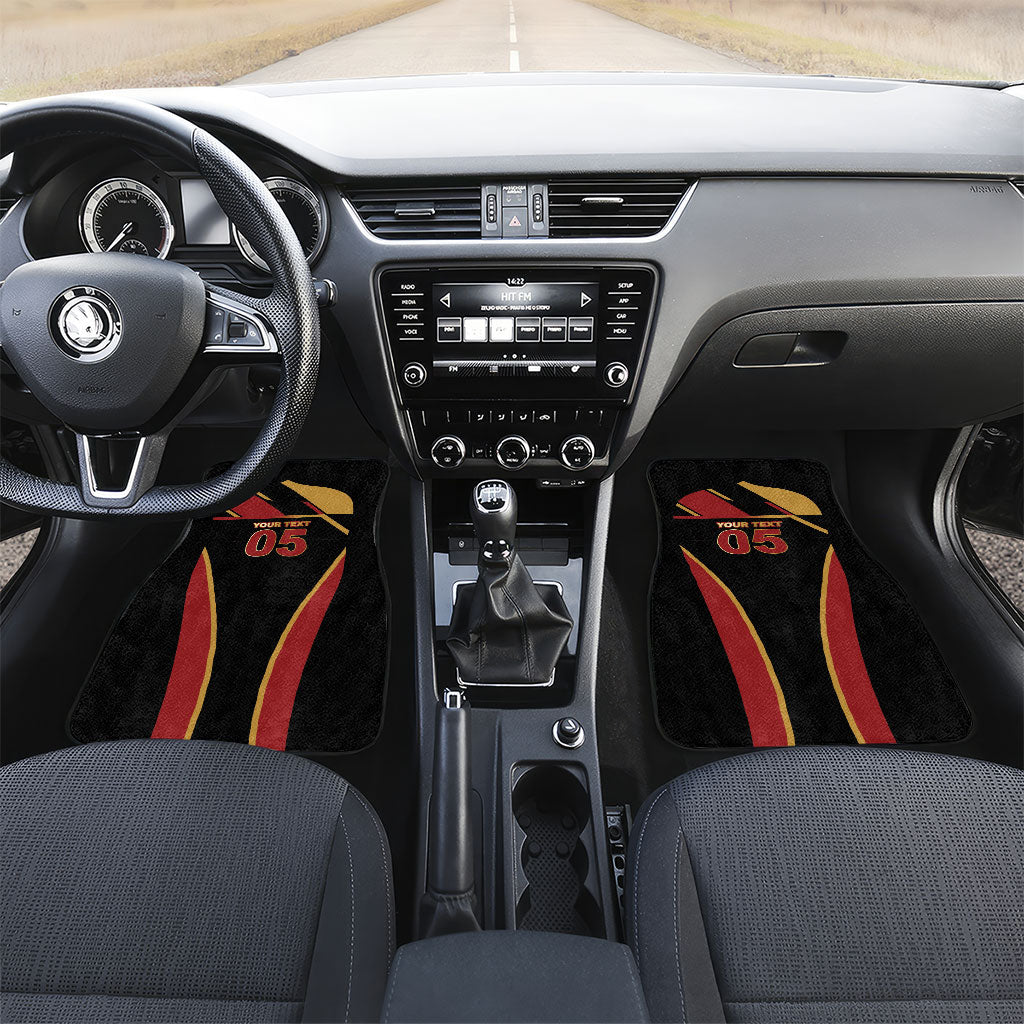 Custom Belgium Football Car Mats Bold National Colors With Lion Crest