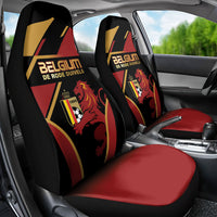 Belgium Football Car Seat Cover Bold National Colors With Lion Crest