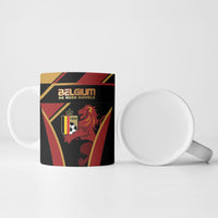 Custom Belgium Football Ceramic Mug Bold National Colors With Lion Crest