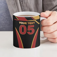 Custom Belgium Football Ceramic Mug Bold National Colors With Lion Crest