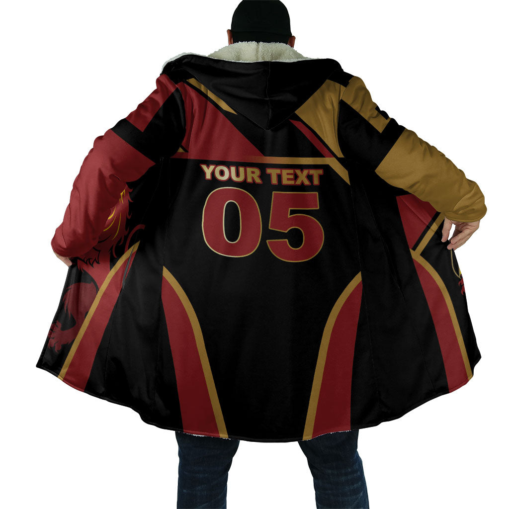 Custom Belgium Football Cloak Bold National Colors With Lion Crest