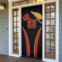 Custom Belgium Football Door Cover Bold National Colors With Lion Crest
